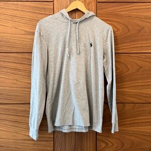 Polo by Ralph Lauren Men's Gray LS T-Shirt Hoodie Like New - Sz M